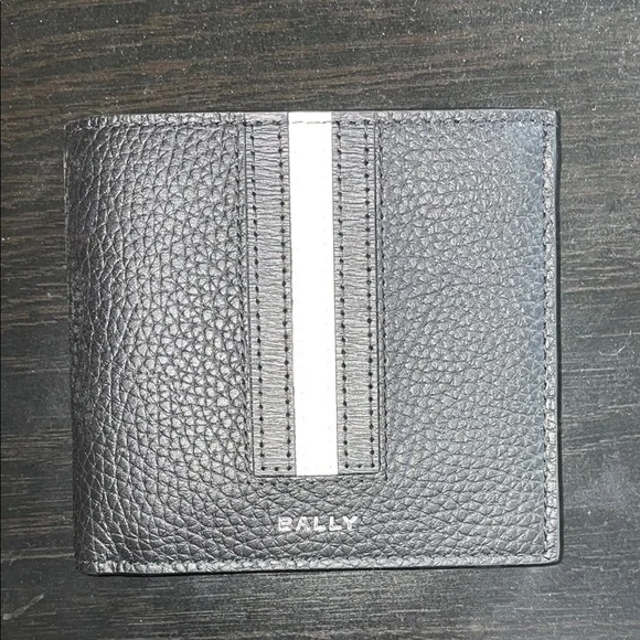 BALLY Ribbon Wallet in Black Leather (brand new - unused)